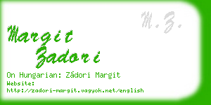 margit zadori business card